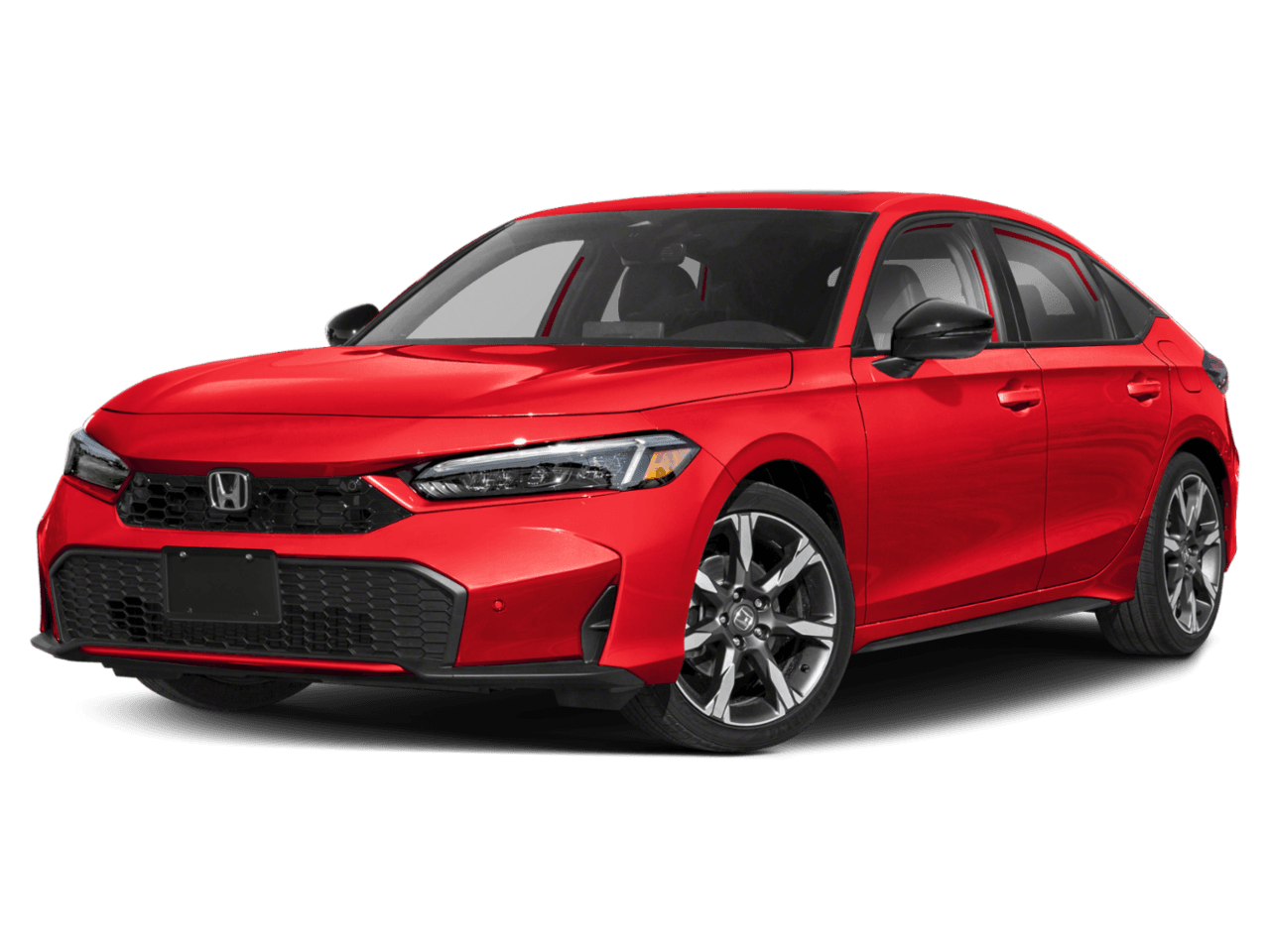 2025 Honda Civic Hatchback Hybrid Sport Touring - Front 3/4, facing to the left