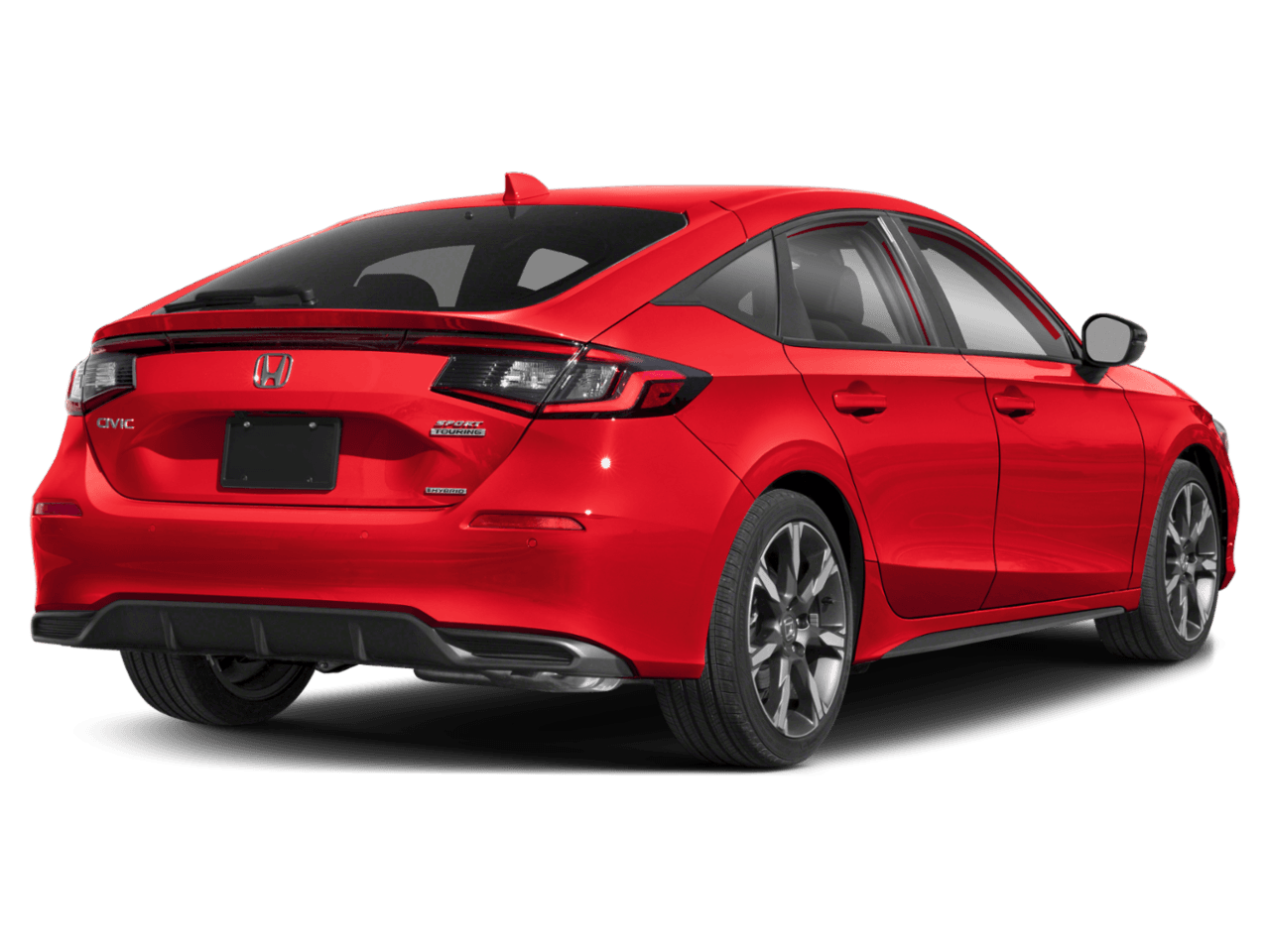 2025 Honda Civic Hatchback Hybrid Sport Touring - Rear 3/4, facing to the right
