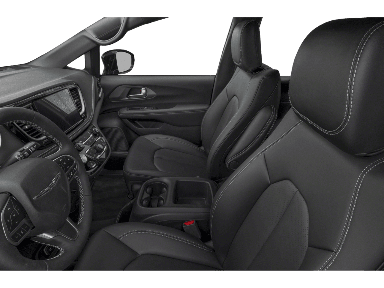 2025 Chrysler Pacifica Hybrid Pinnacle - Interior Driver's Side with Door Open, Front Seat Feature