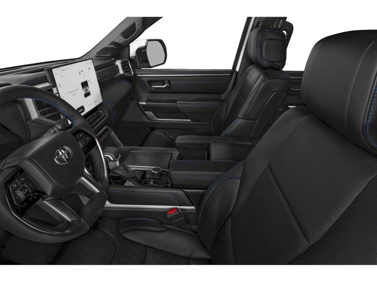 2025 Toyota Sequoia Platinum - Interior Driver's Side with Door Open, Front Seat Feature