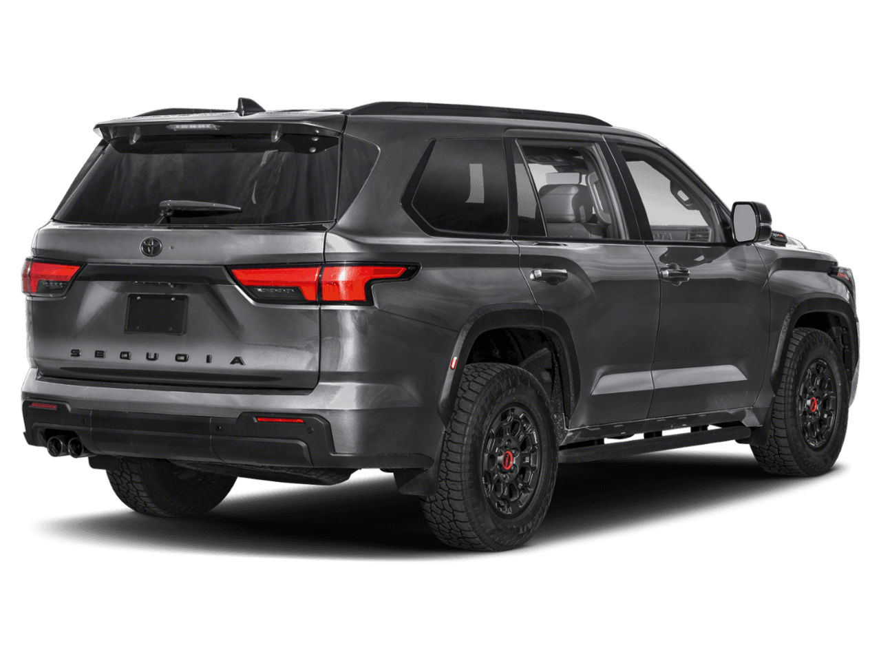 2025 Toyota Sequoia TRD Pro - Rear 3/4, facing to the right