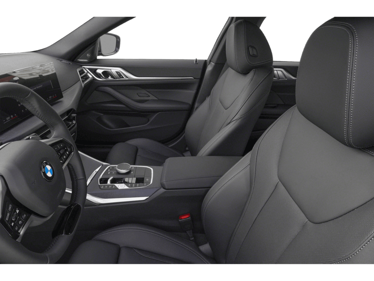 2025 BMW 4 Series 430i xDrive - Interior Driver's Side with Door Open, Front Seat Feature