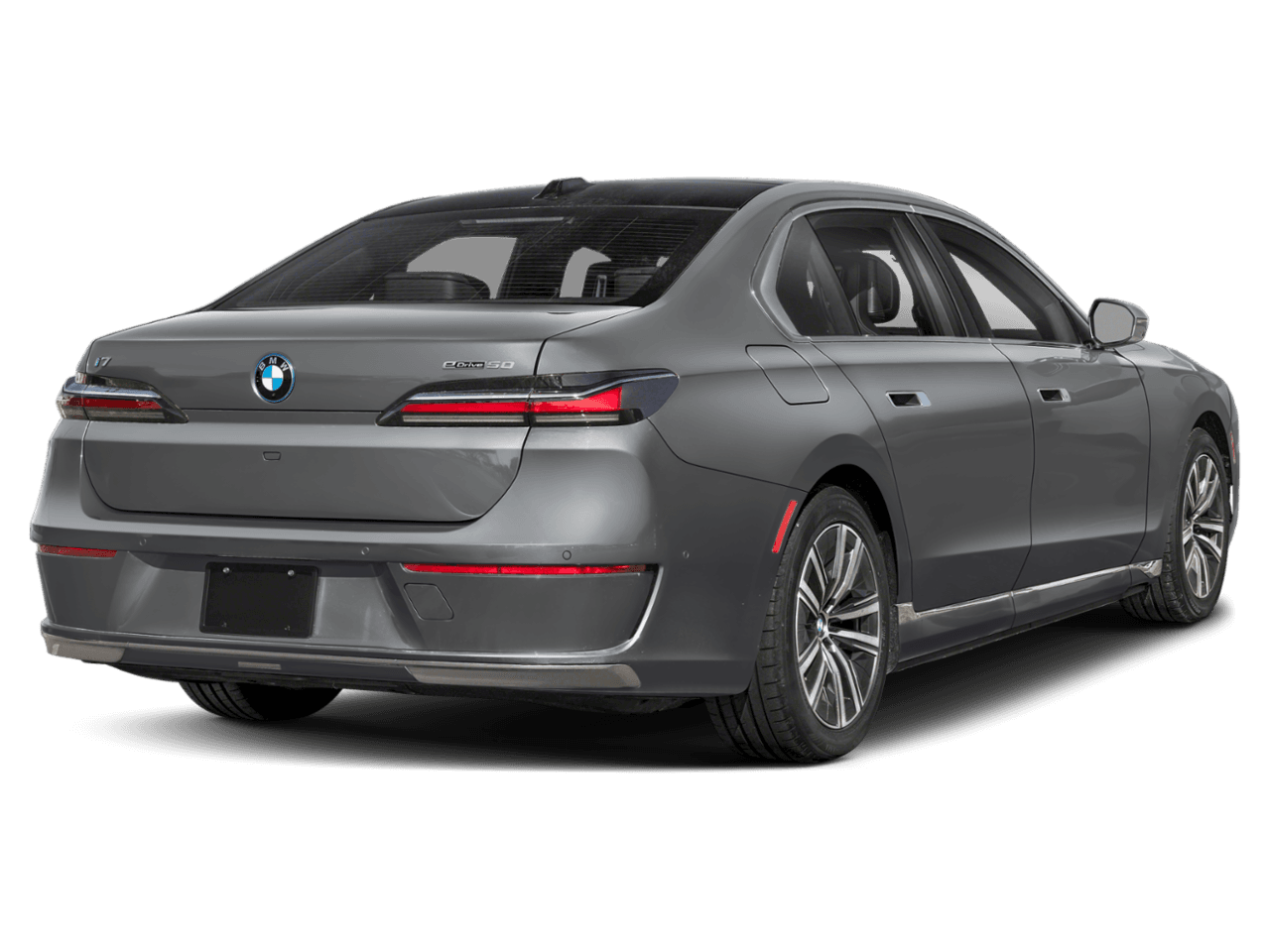 2025 BMW i7 eDrive50 - Rear 3/4, facing to the right