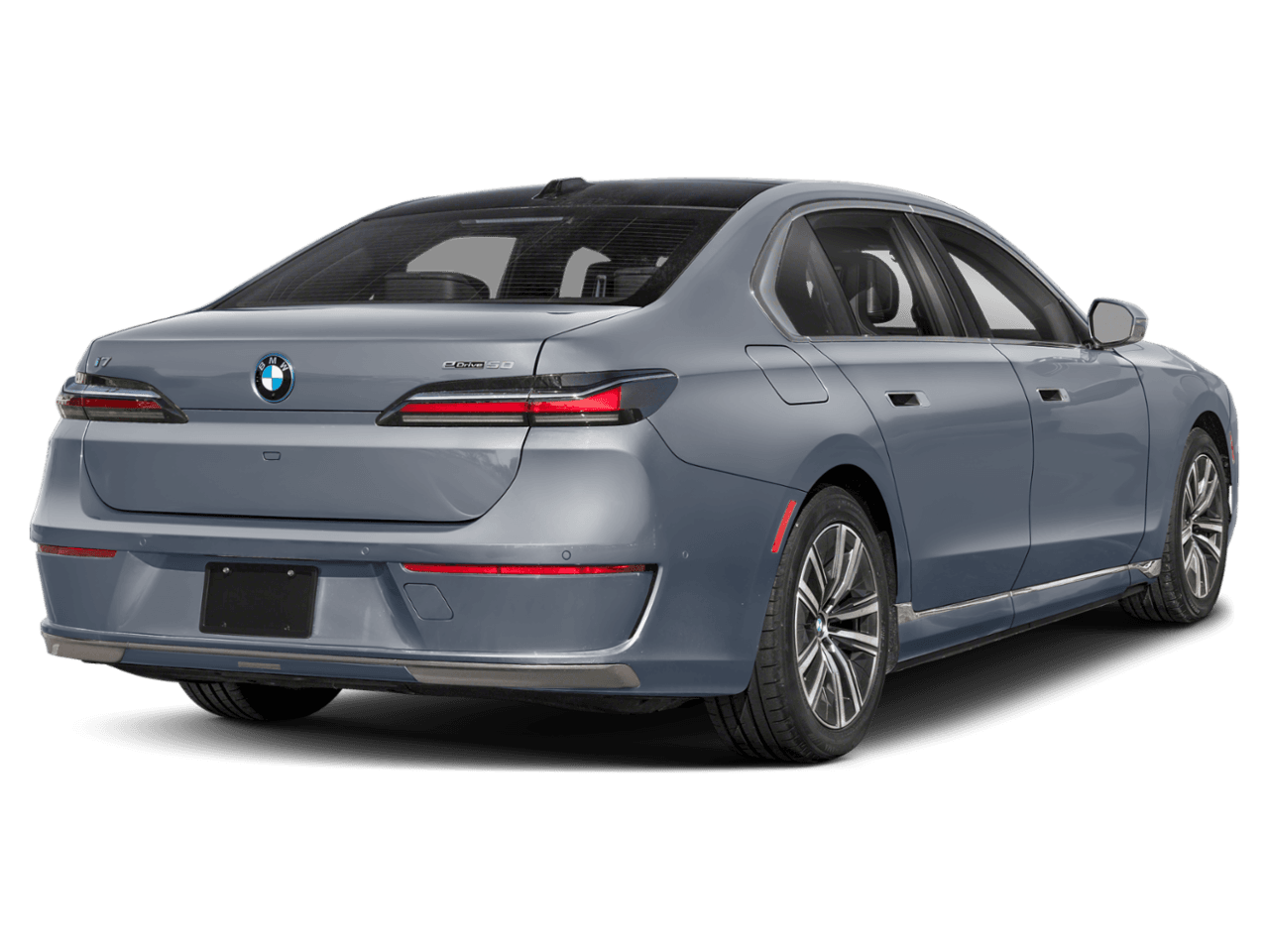 2025 BMW i7 eDrive50 - Rear 3/4, facing to the right