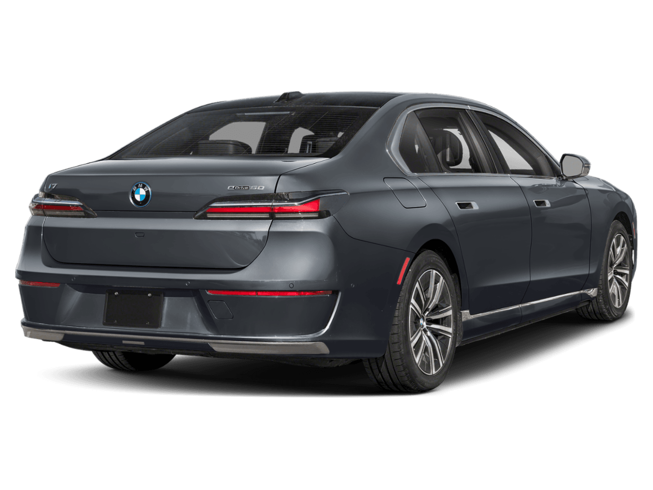 2025 BMW i7 eDrive50 - Rear 3/4, facing to the right