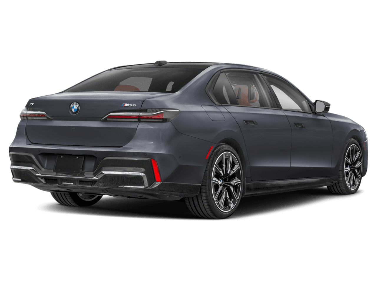 2025 BMW i7 M70 - Rear 3/4, facing to the right