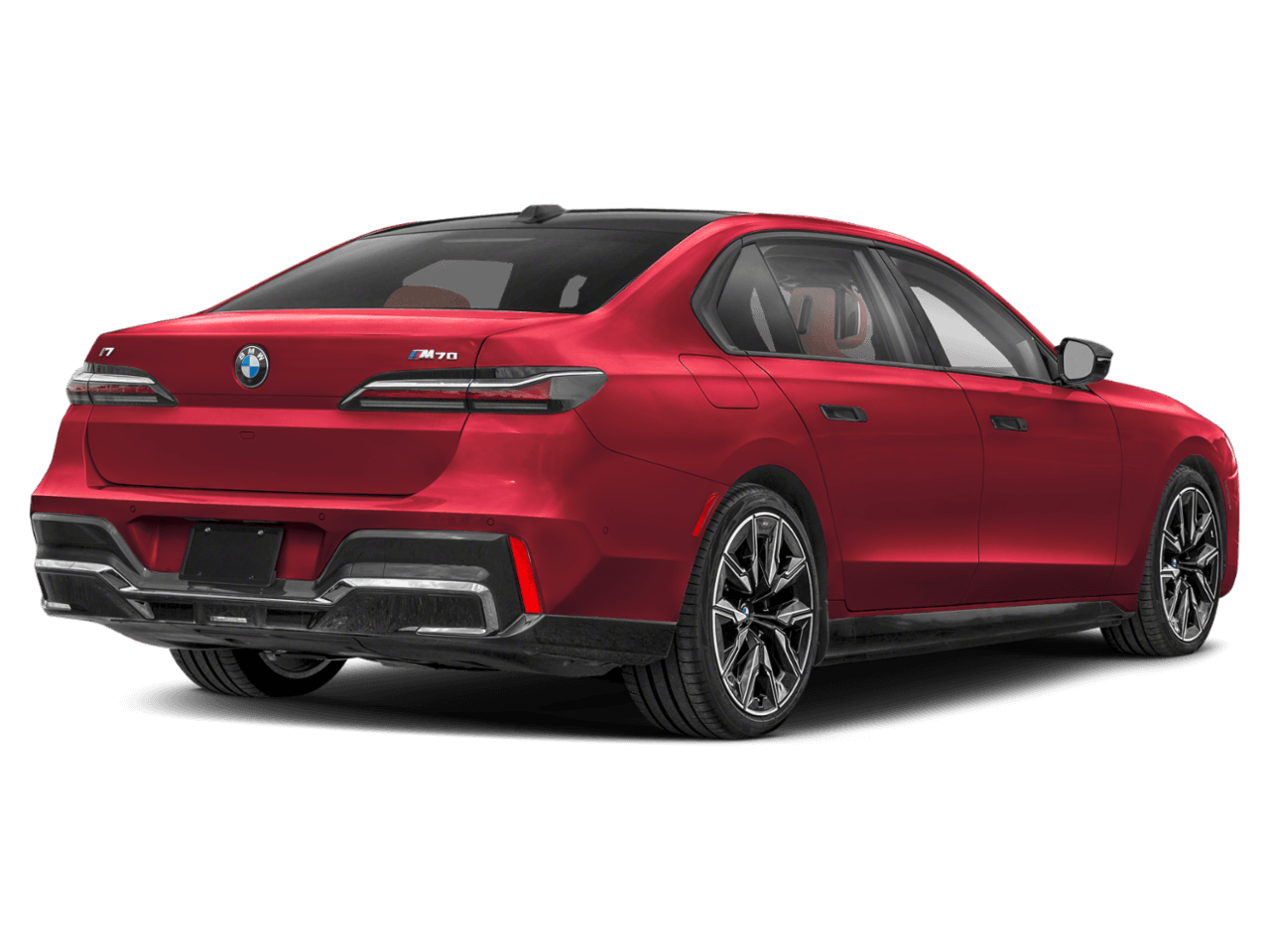 2025 BMW i7 M70 - Rear 3/4, facing to the right