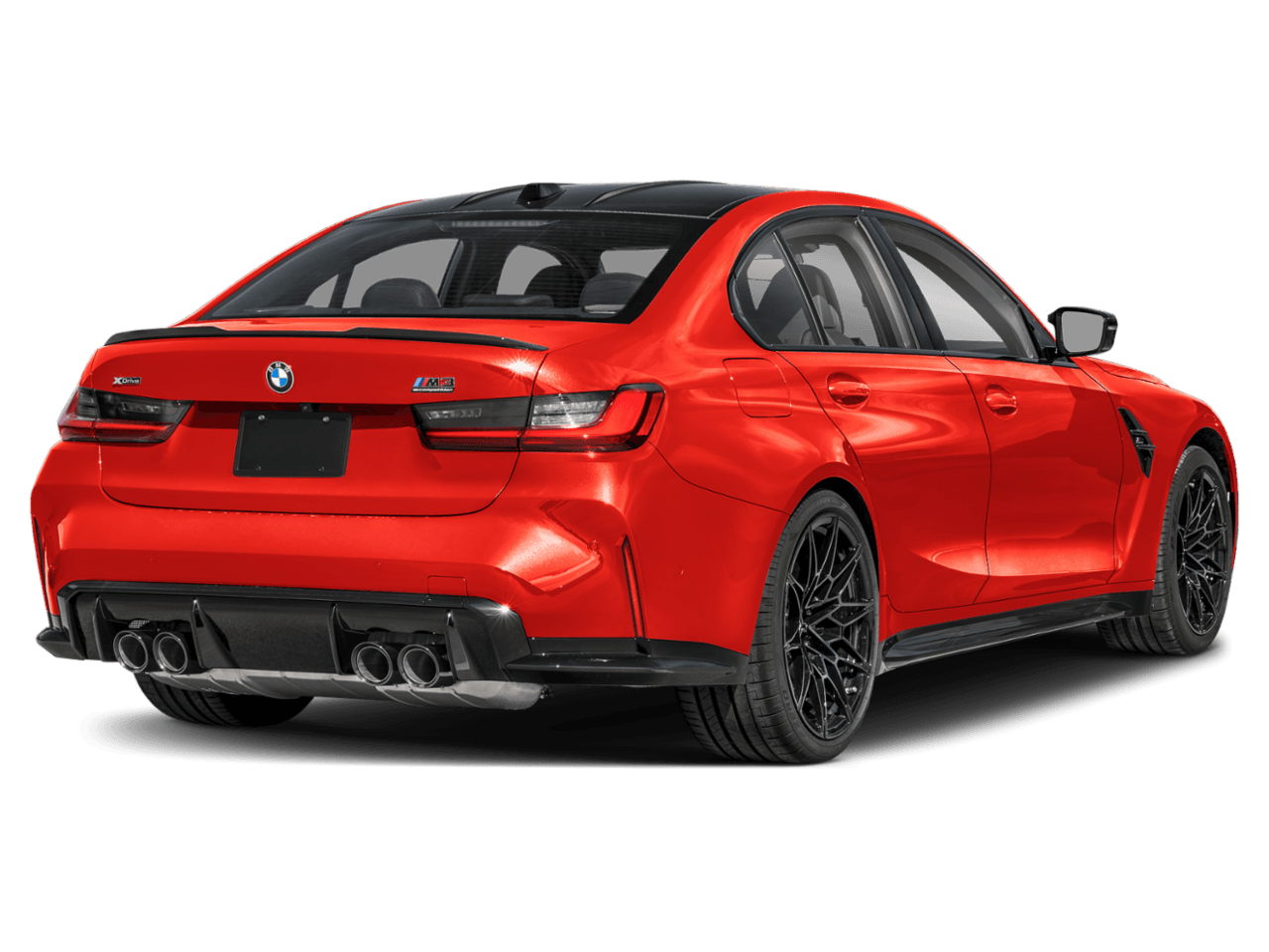 2025 BMW M3 Competition - Rear 3/4, facing to the right