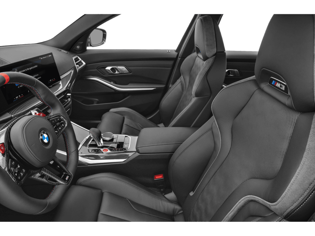 2025 BMW M3 Competition xDrive - Interior Driver's Side with Door Open, Front Seat Feature