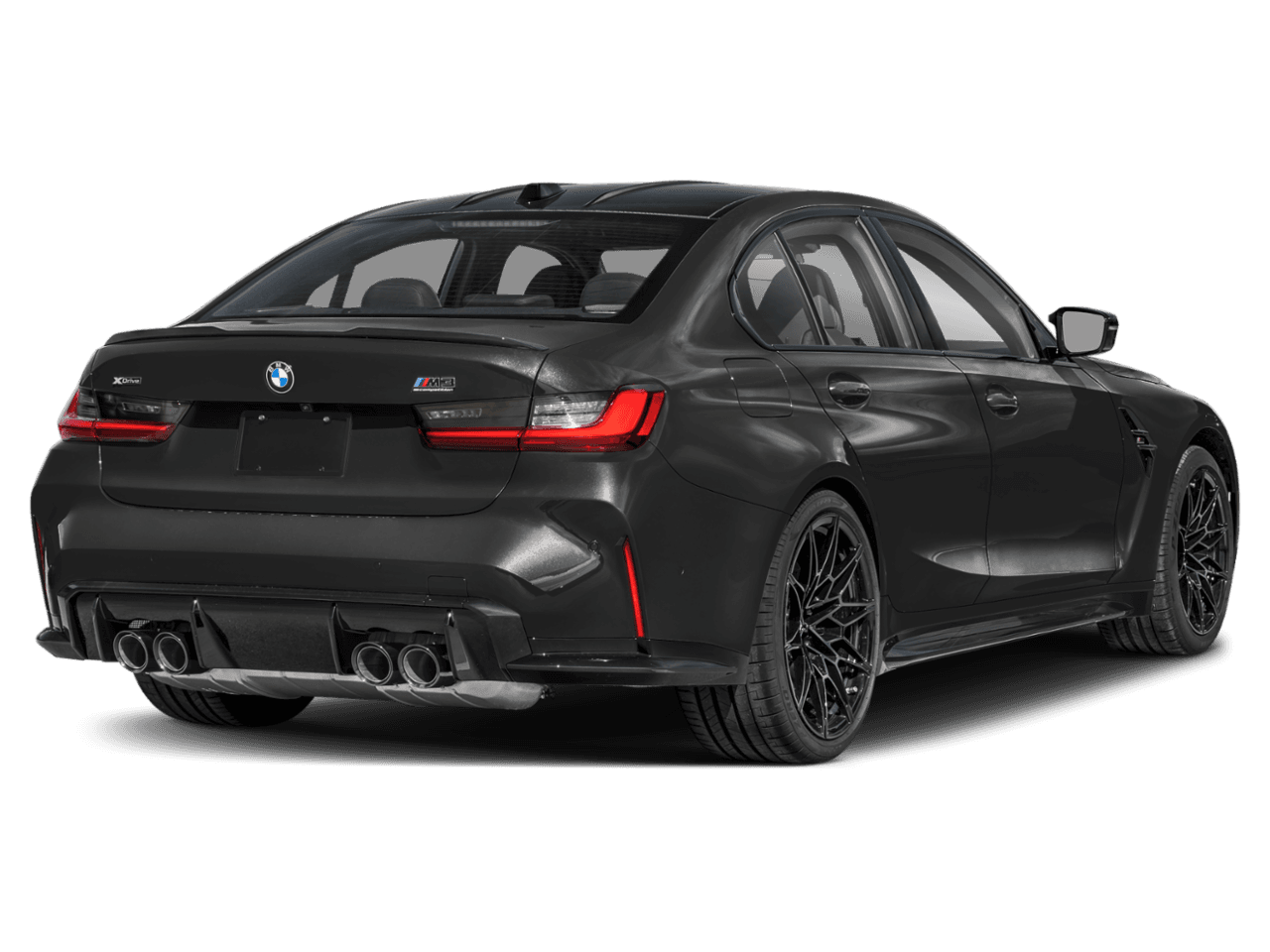 2025 BMW M3 Competition xDrive - Rear 3/4, facing to the right
