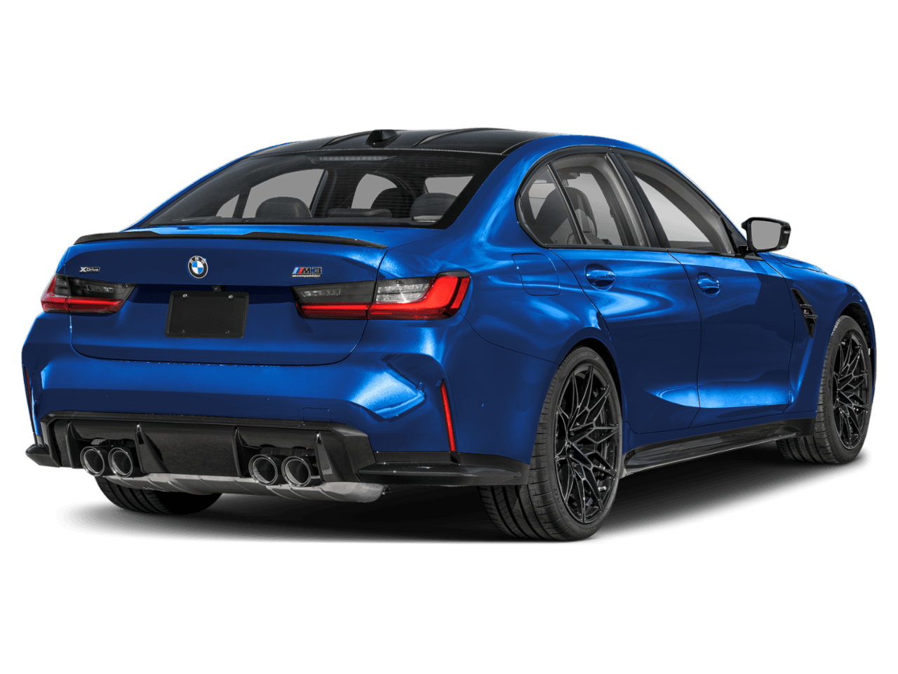 2025 BMW M3 Competition xDrive - Rear 3/4, facing to the right
