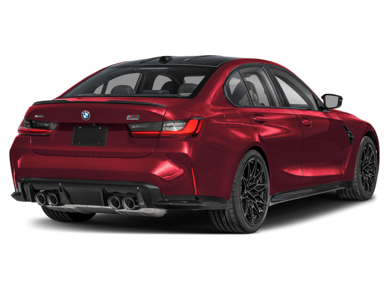 2025 BMW M3 Competition xDrive - Rear 3/4, facing to the right