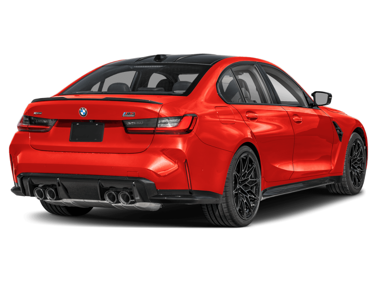 2025 BMW M3 Competition xDrive - Rear 3/4, facing to the right