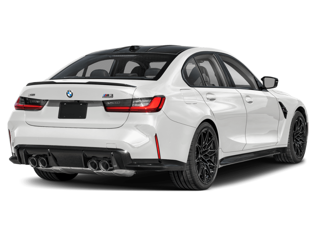 2025 BMW M3 Competition xDrive - Rear 3/4, facing to the right