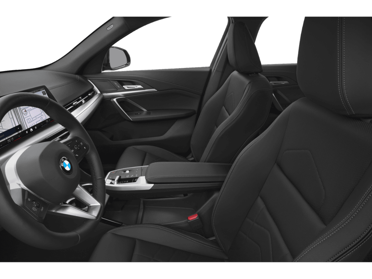 2025 BMW X2 xDrive28i - Interior Driver's Side with Door Open, Front Seat Feature