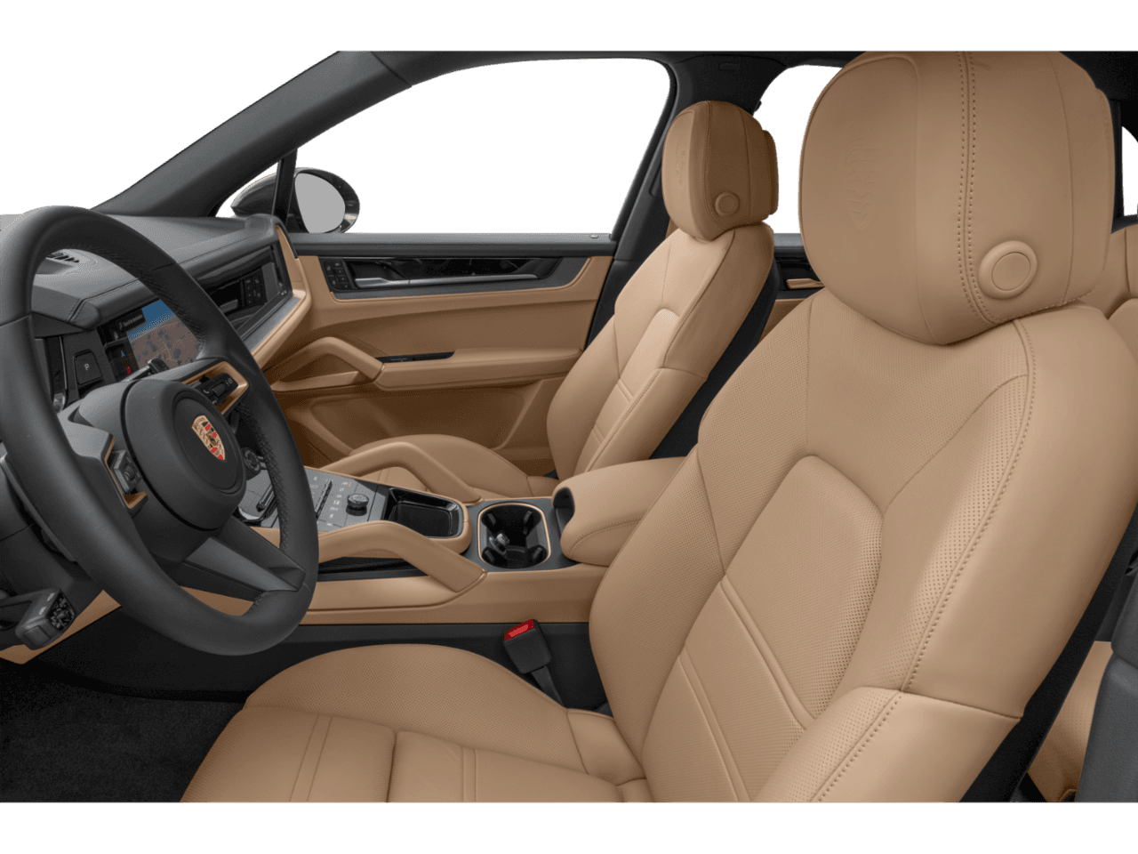 2025 Porsche Cayenne Turbo E-Hybrid - Interior Driver's Side with Door Open, Front Seat Feature