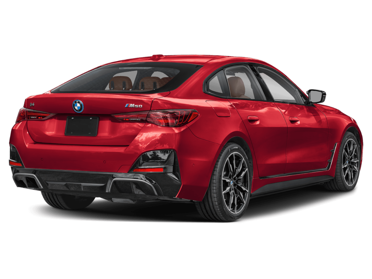 2025 BMW i4 M50 - Rear 3/4, facing to the right