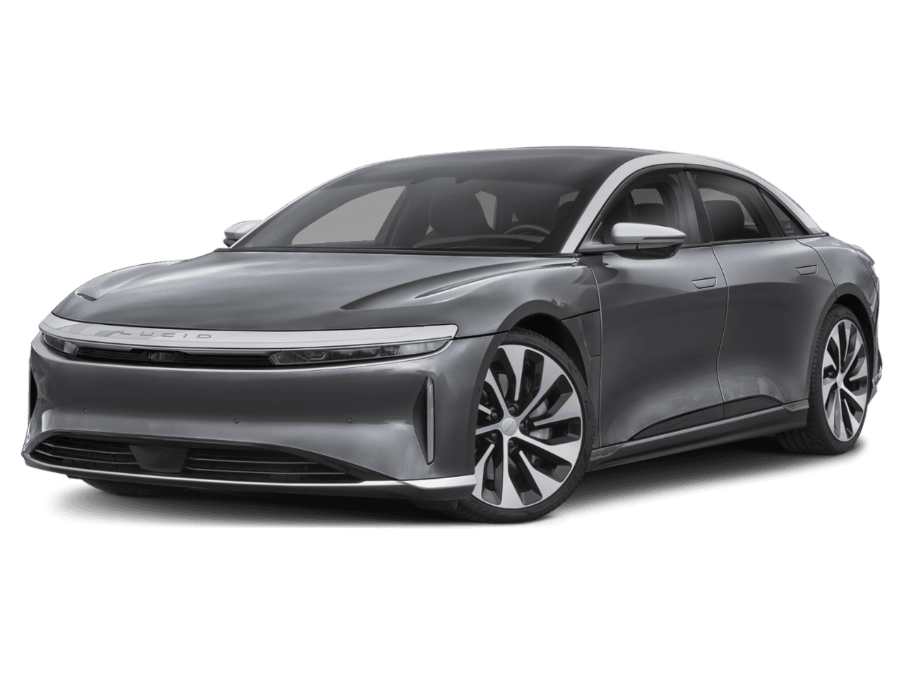 2025 Lucid Air Pure - Front 3/4, facing to the left