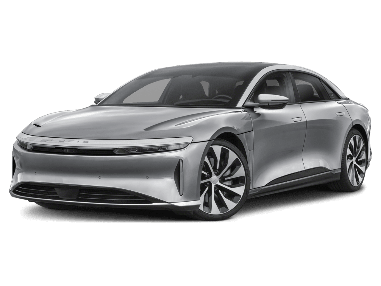 2025 Lucid Air Pure - Front 3/4, facing to the left