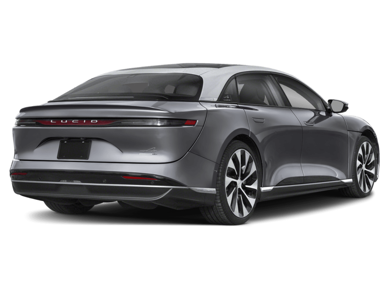 2025 Lucid Air Pure - Rear 3/4, facing to the right