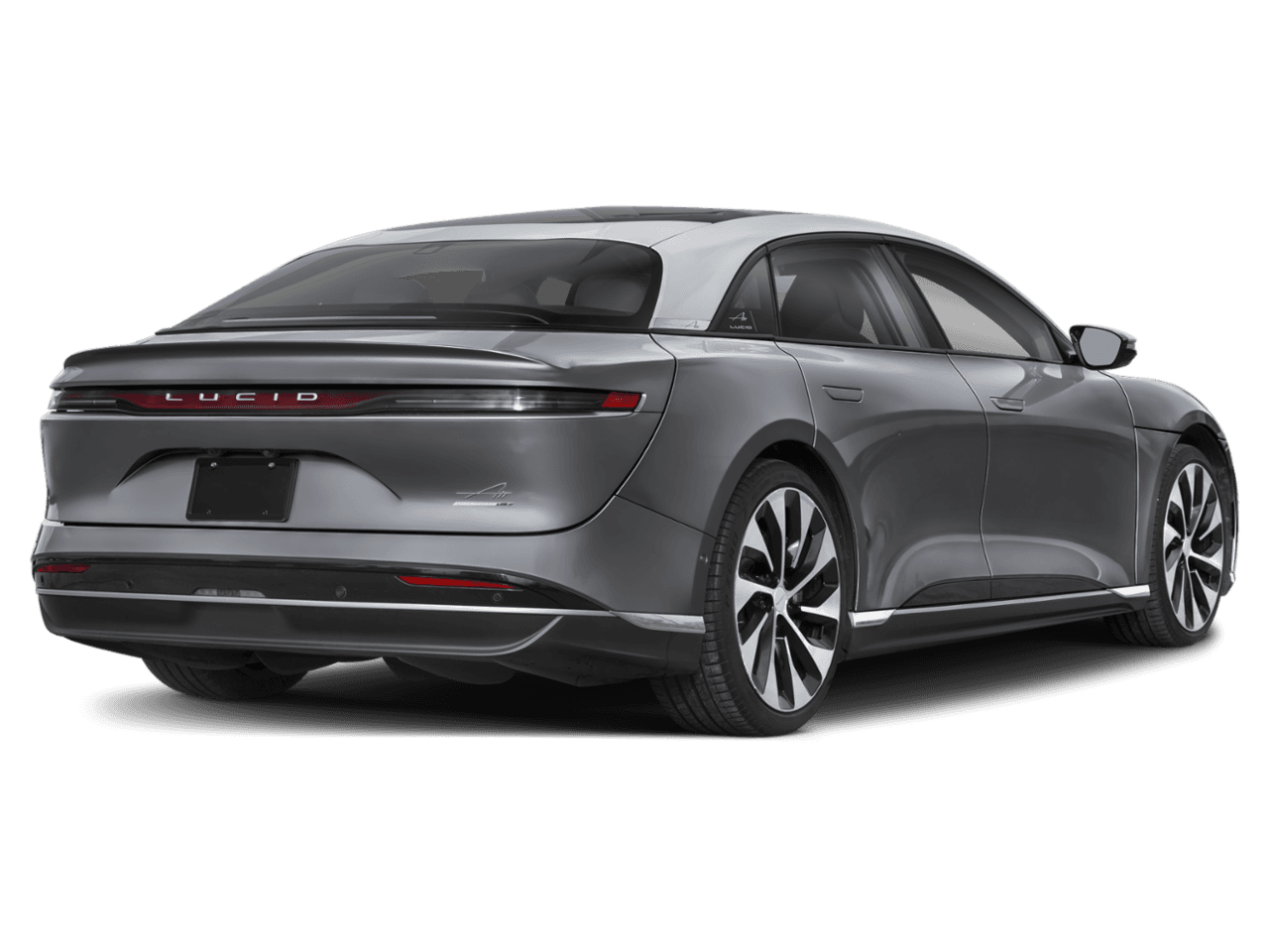 2025 Lucid Air Pure - Rear 3/4, facing to the right