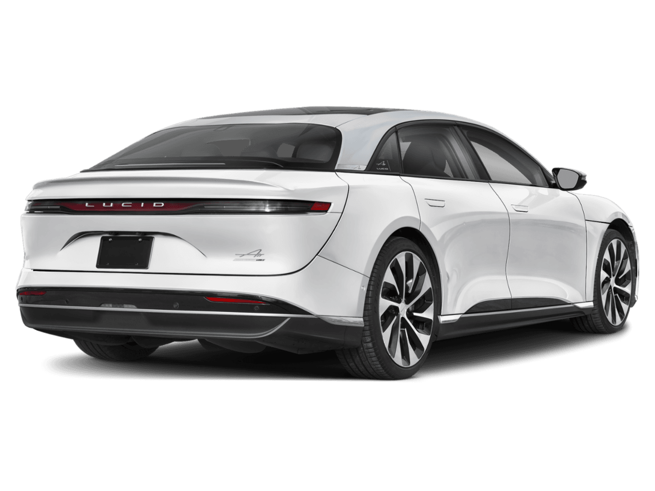 2025 Lucid Air Pure - Rear 3/4, facing to the right