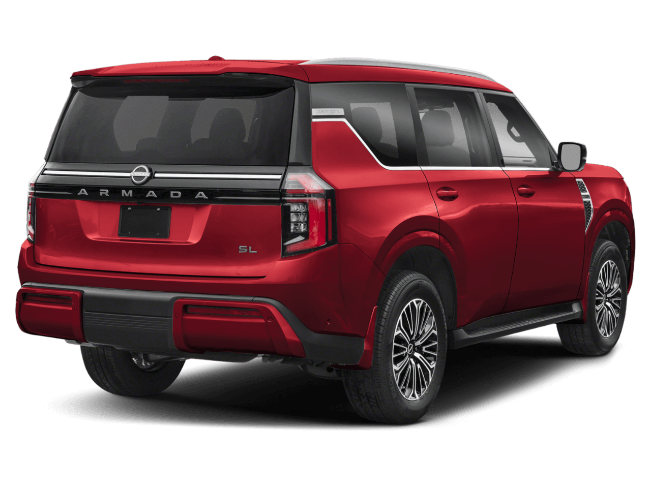 2025 Nissan Armada 4x4 - Rear 3/4, facing to the right