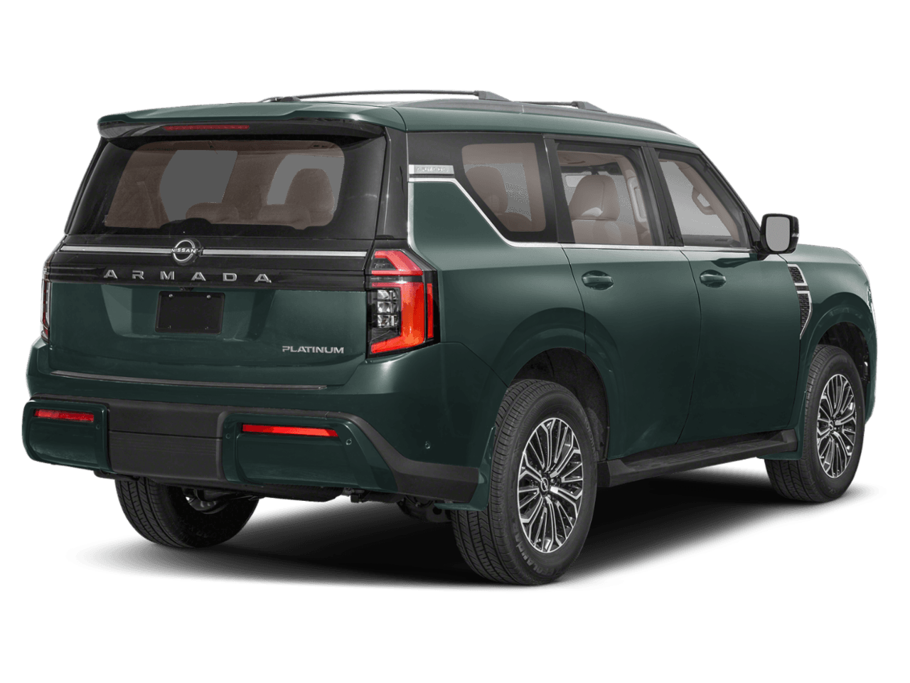 2025 Nissan Armada 4x4 - Rear 3/4, facing to the right