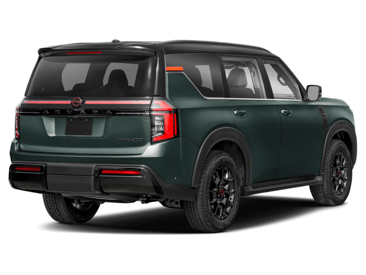 2025 Nissan Armada 4x4 - Rear 3/4, facing to the right
