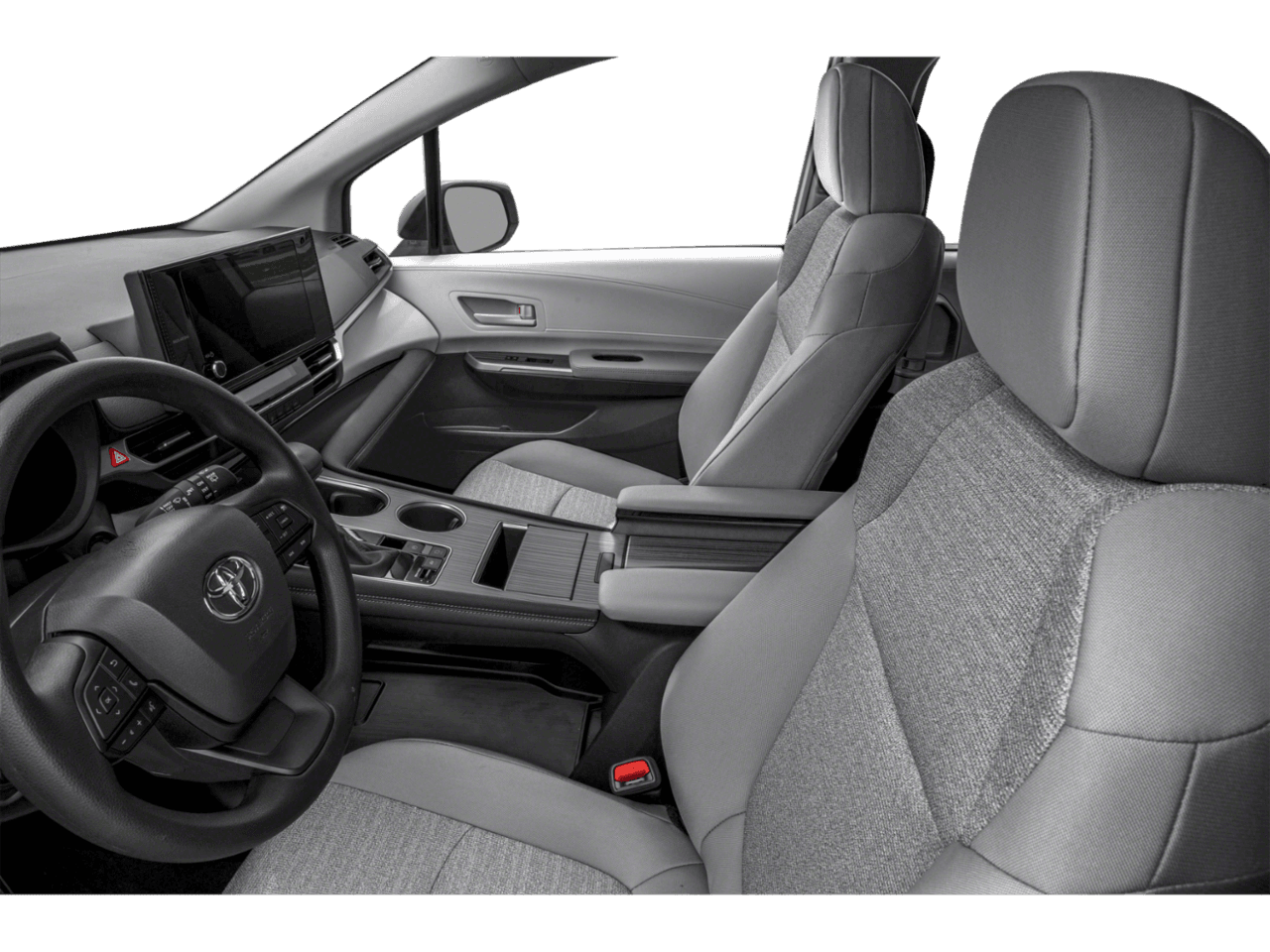 2025 Toyota Sienna LE - Interior Driver's Side with Door Open, Front Seat Feature