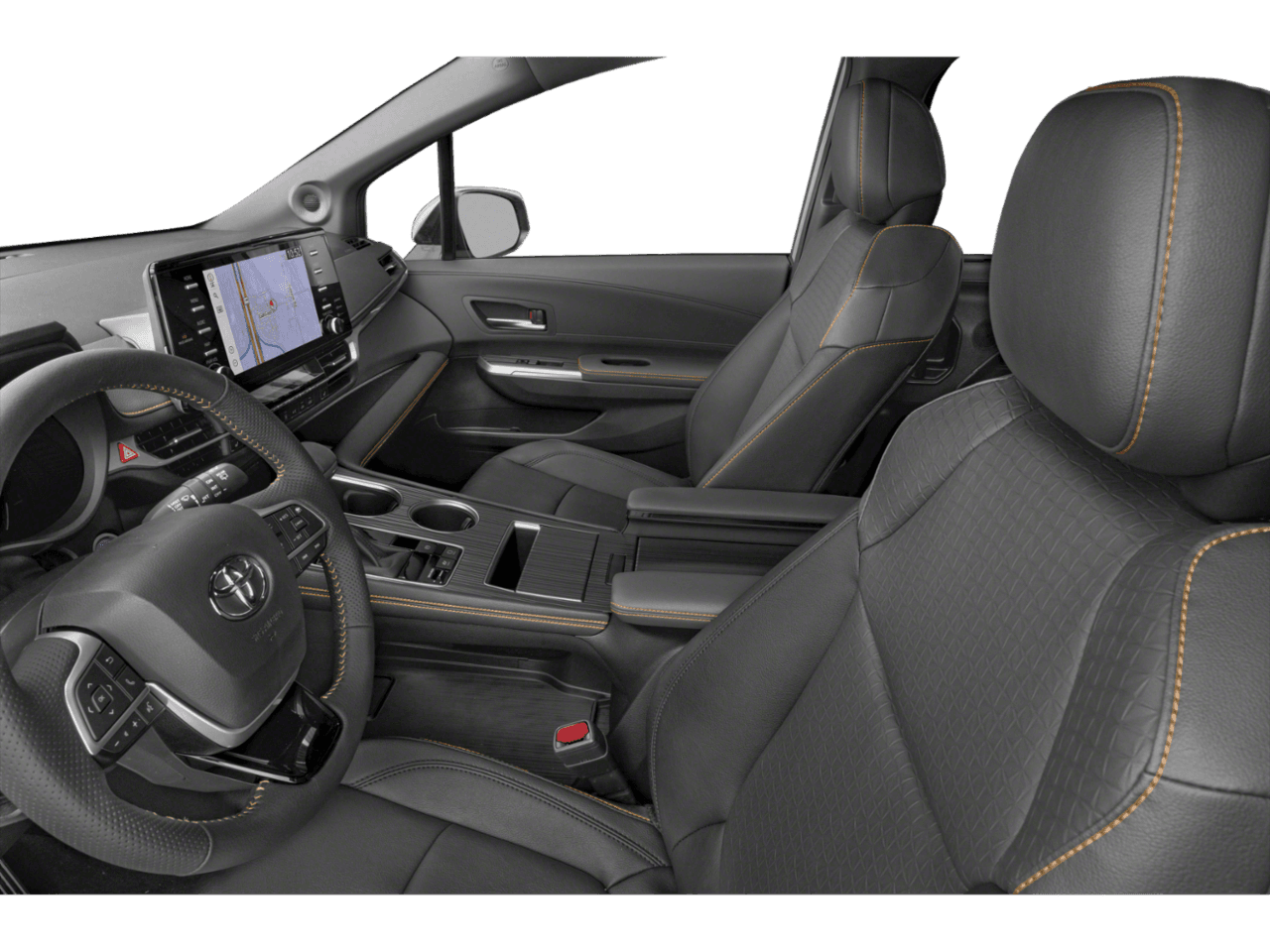 2025 Toyota Sienna Woodland Edition - Interior Driver's Side with Door Open, Front Seat Feature