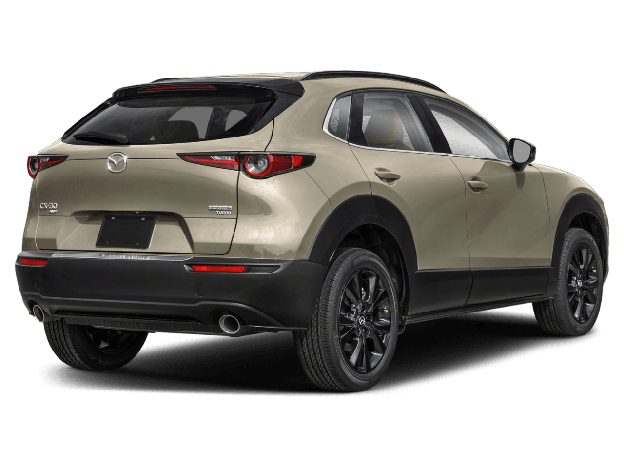 2025 Mazda CX-30 2.5 Carbon Turbo - Rear 3/4, facing to the right
