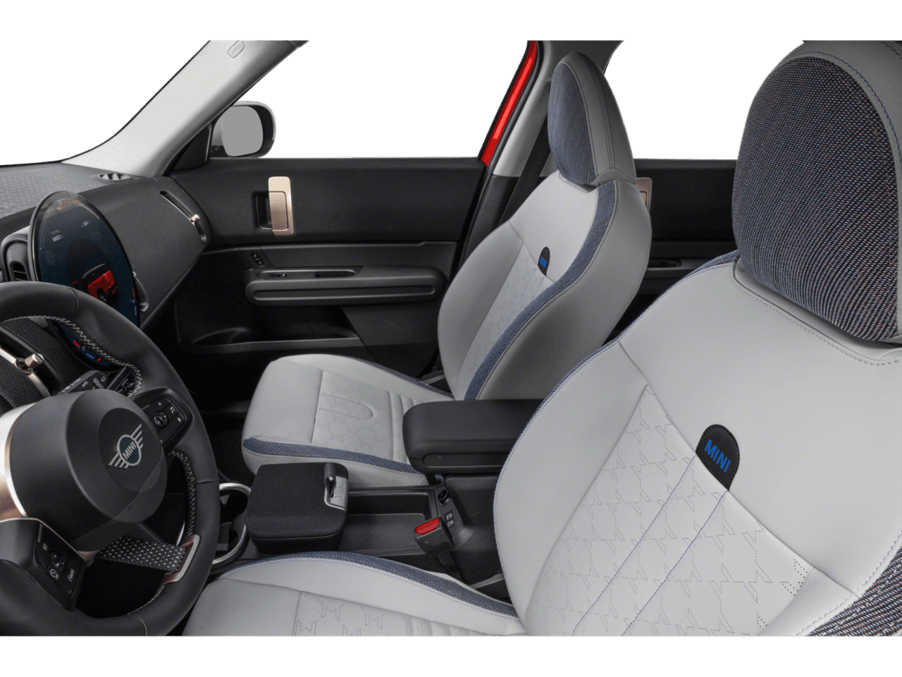 2025 MINI Countryman Cooper SE - Interior Driver's Side with Door Open, Front Seat Feature