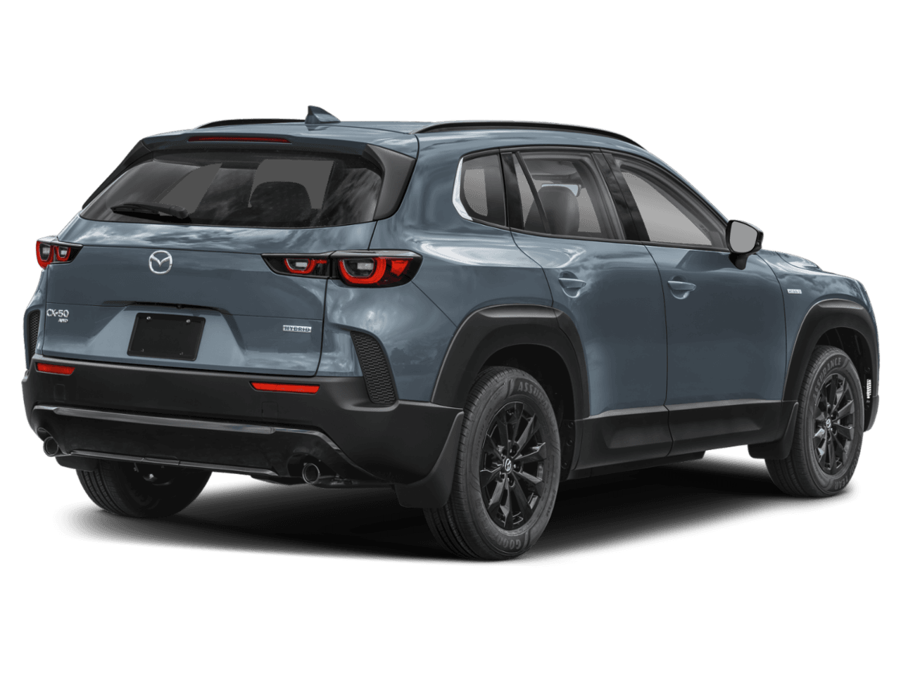 2025 Mazda CX-50 Hybrid Premium Package - Rear 3/4, facing to the right