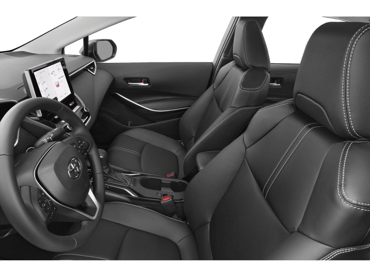 2025 Toyota Corolla Hybrid XLE - Interior Driver's Side with Door Open, Front Seat Feature