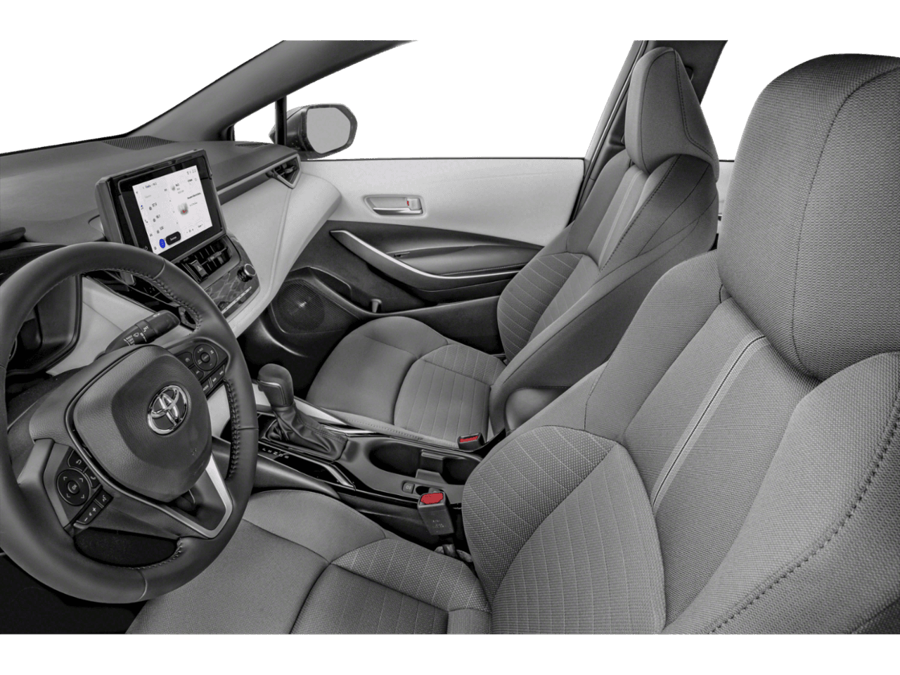 2025 Toyota Corolla Hybrid SE - Interior Driver's Side with Door Open, Front Seat Feature