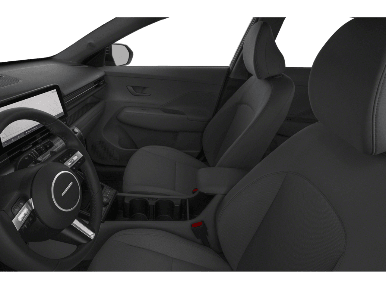 2025 Hyundai Kona SEL Convenience - Interior Driver's Side with Door Open, Front Seat Feature