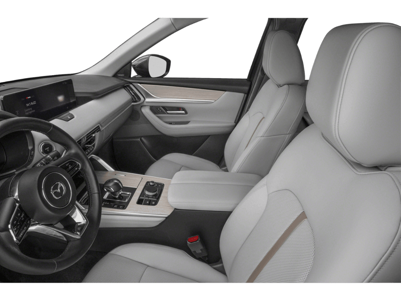 2025 Mazda CX-90 PHEV Premium Plus Package - Interior Driver's Side with Door Open, Front Seat Feature