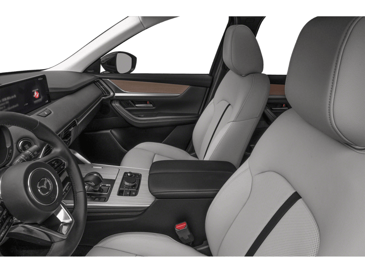 2025 Mazda CX-90 Premium Sport - Interior Driver's Side with Door Open, Front Seat Feature
