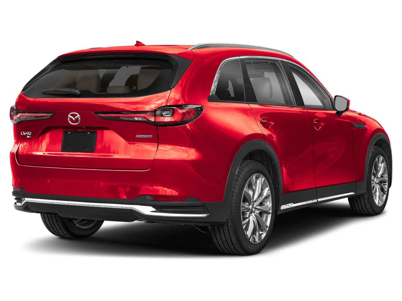 2025 Mazda CX-90 3.3 - Rear 3/4, facing to the right