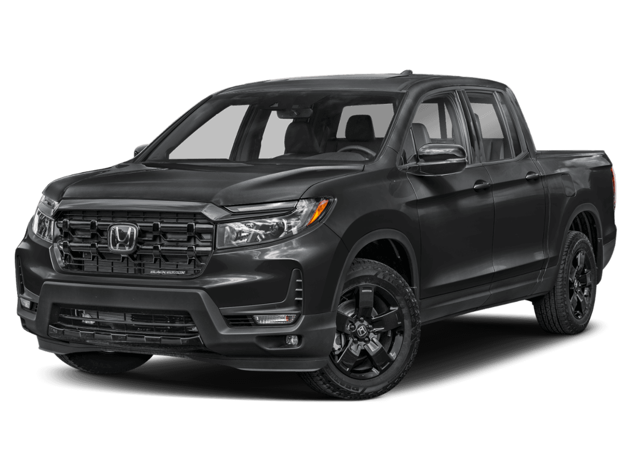2025 Honda Ridgeline Black - Front 3/4, facing to the left