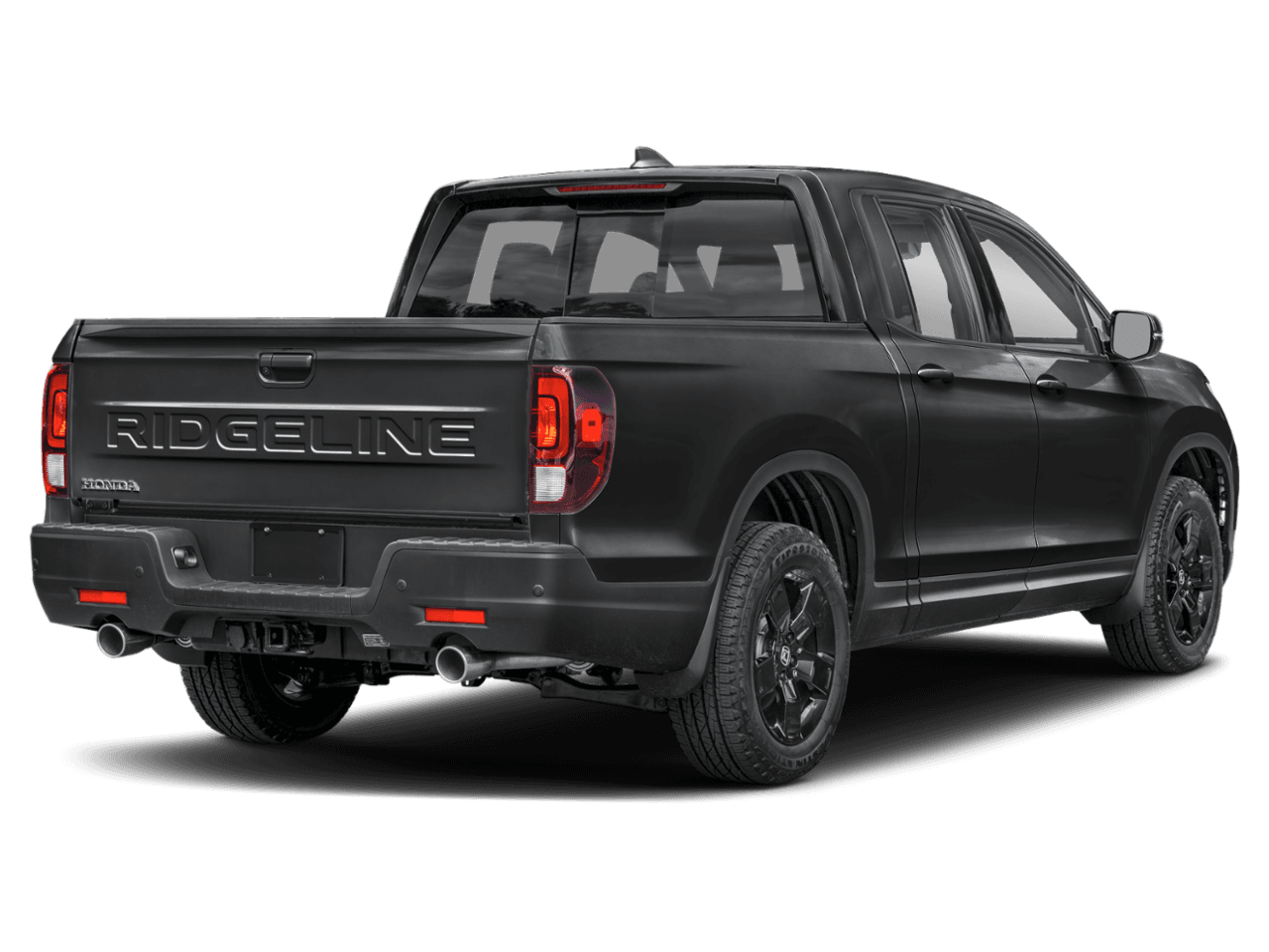 2025 Honda Ridgeline Black - Rear 3/4, facing to the right