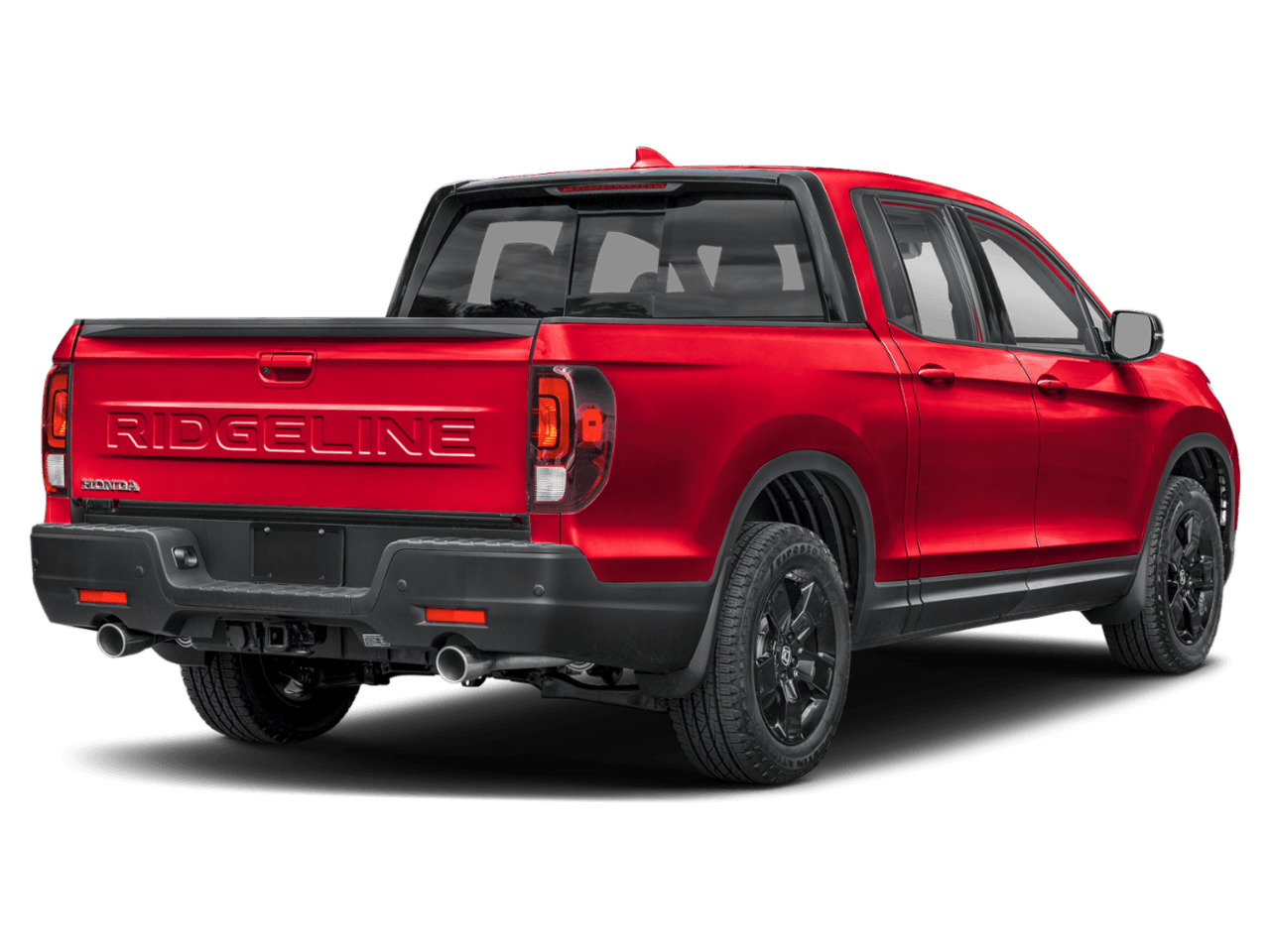 2025 Honda Ridgeline Black - Rear 3/4, facing to the right