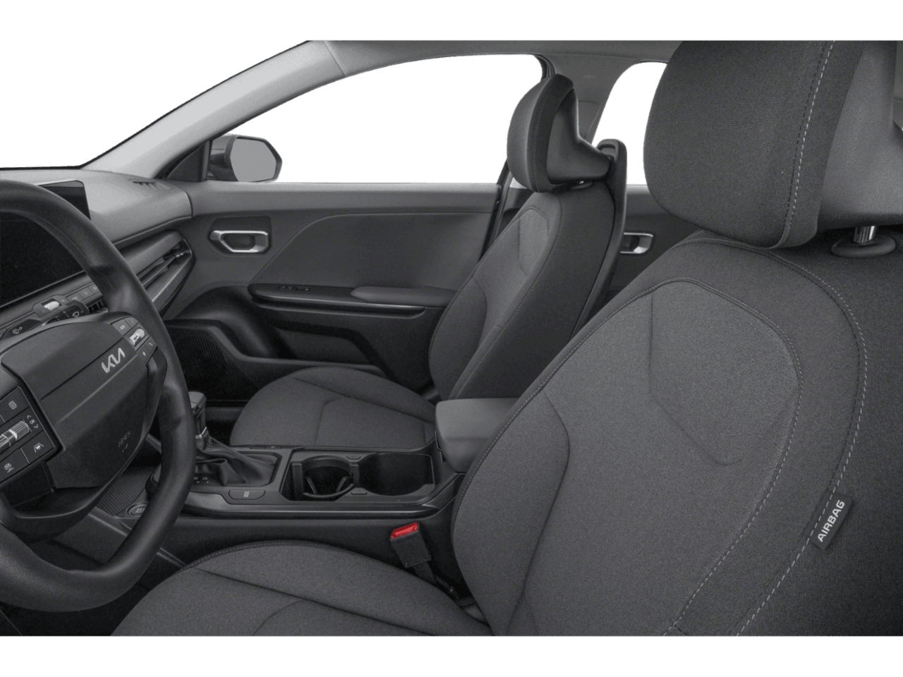 2025 Kia K4 LX - Interior Driver's Side with Door Open, Front Seat Feature