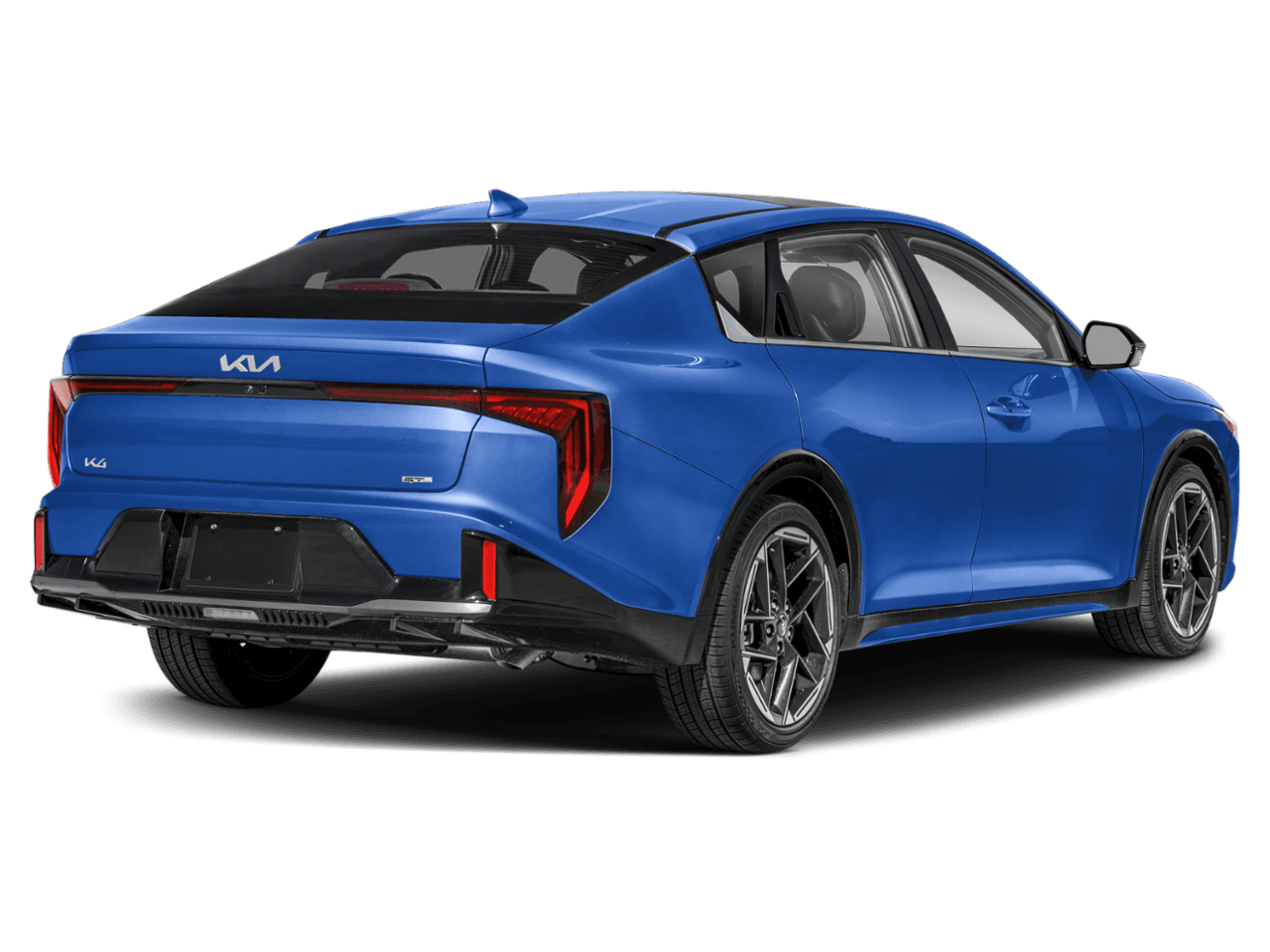 2025 Kia K4 GT-Line - Rear 3/4, facing to the right