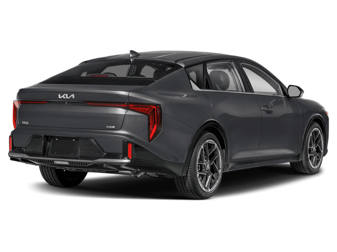 2025 Kia K4 GT-Line - Rear 3/4, facing to the right