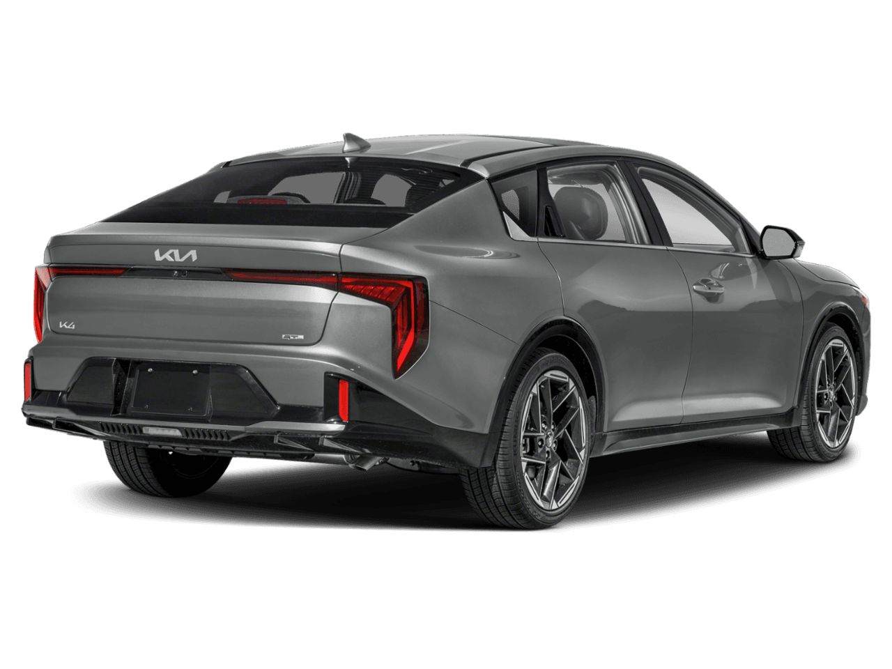 2025 Kia K4 GT-Line - Rear 3/4, facing to the right