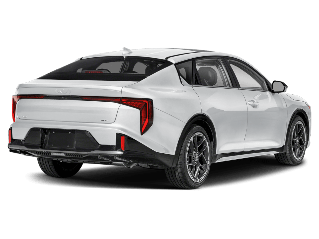 2025 Kia K4 GT-Line - Rear 3/4, facing to the right