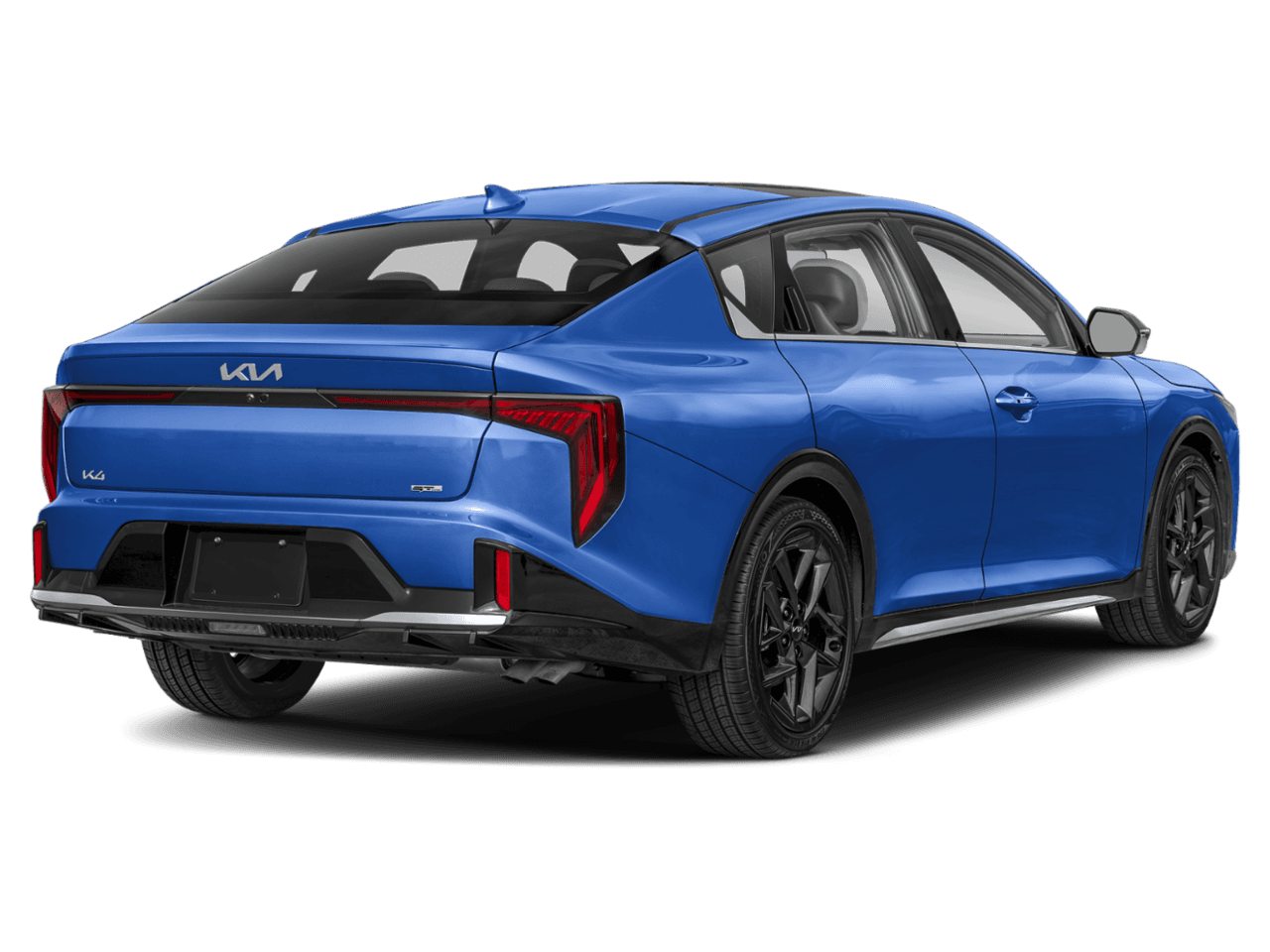 2025 Kia K4 GT-Line - Rear 3/4, facing to the right