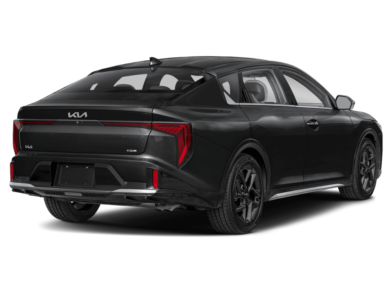 2025 Kia K4 GT-Line - Rear 3/4, facing to the right